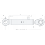 POLSKI SIŁOWNIK HYDRAULICZNY TŁOK 50x28 SKOK 400 L= 630mm SKRAW-MET